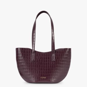 Haven Tulip Tote in Croc-Embossed