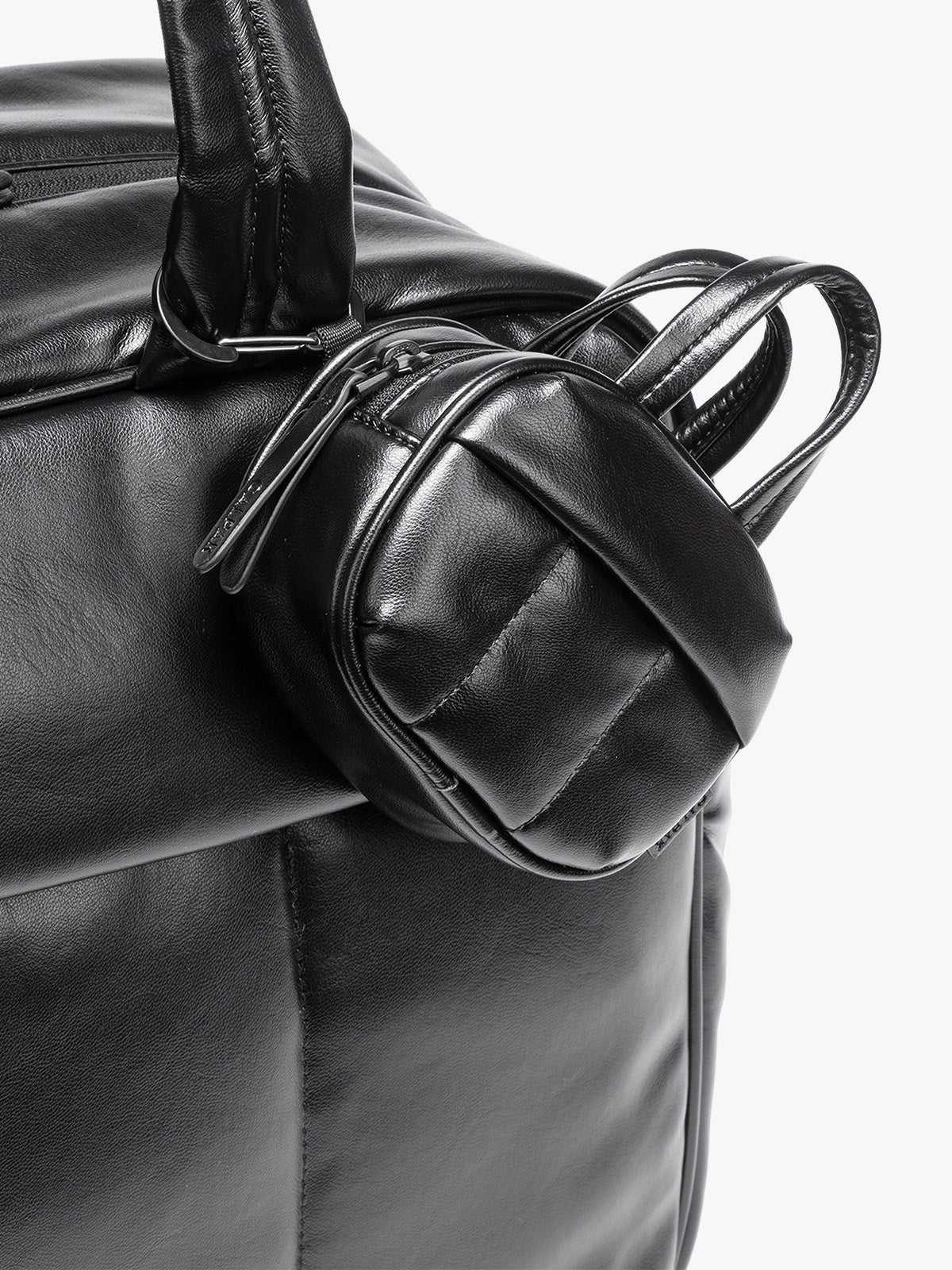 Luka Duffel Zip Bag Charm in Vegan Leather - Image 6
