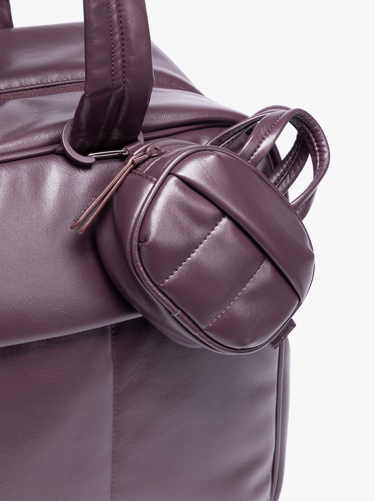 Luka Duffel Zip Bag Charm in Vegan Leather - Image 12
