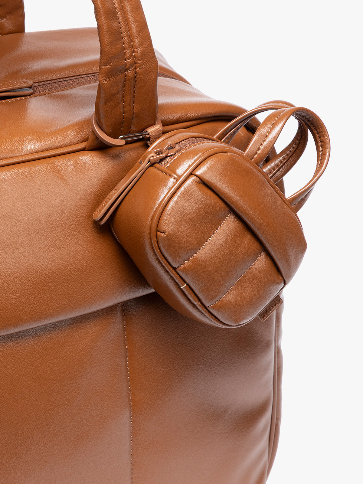Luka Duffel Zip Bag Charm in Vegan Leather - Image 9