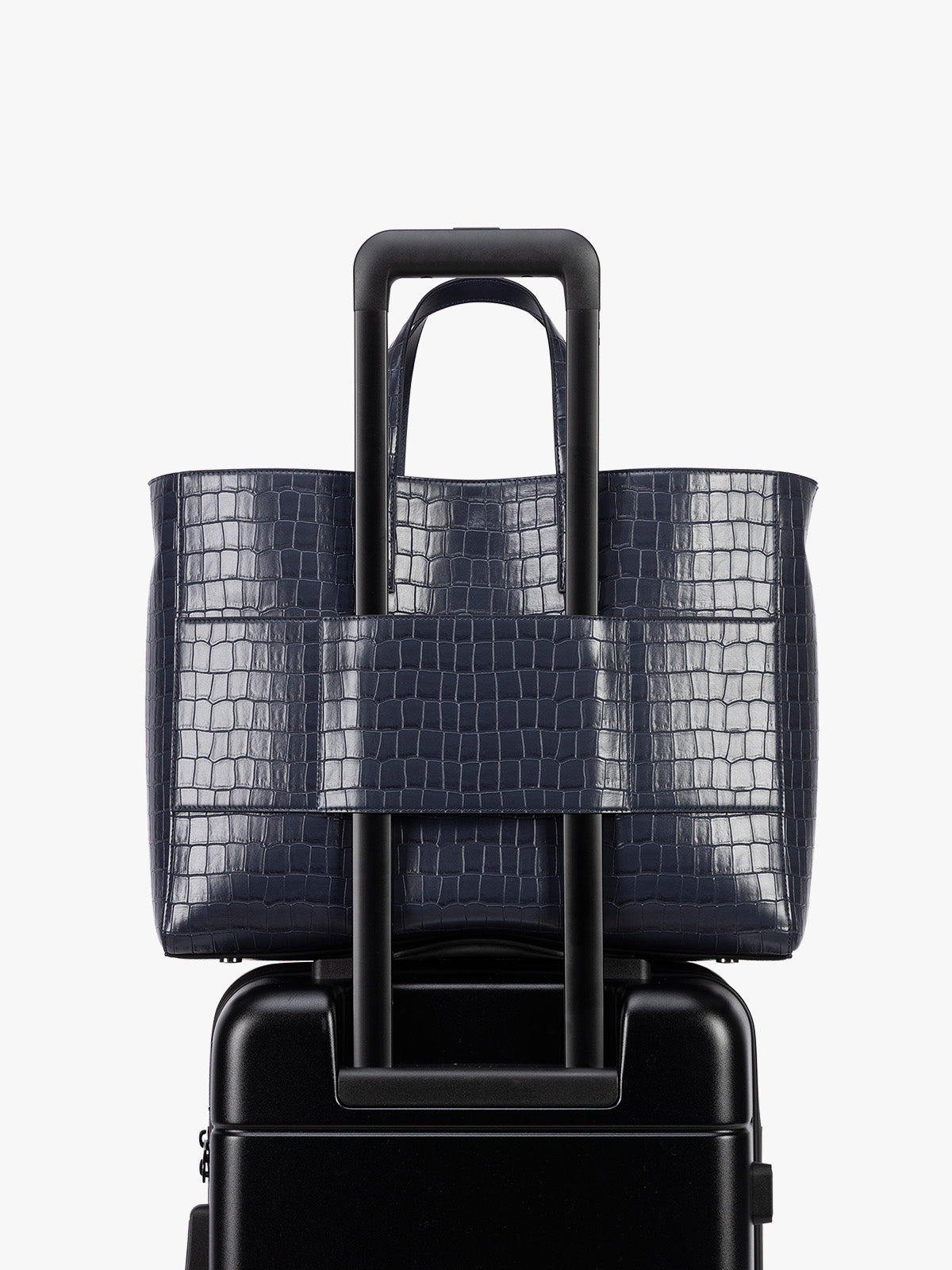 Haven 16 Laptop Tote in Croc-Embossed - Image 10