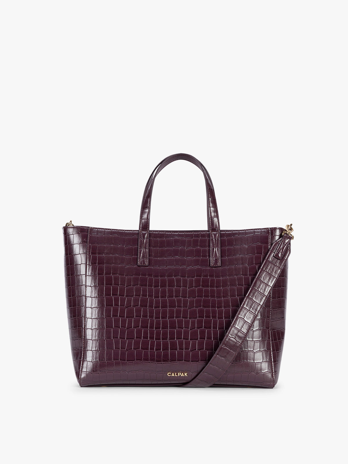 Haven 15 Laptop Tote Bag in Croc-Embossed - Image 7