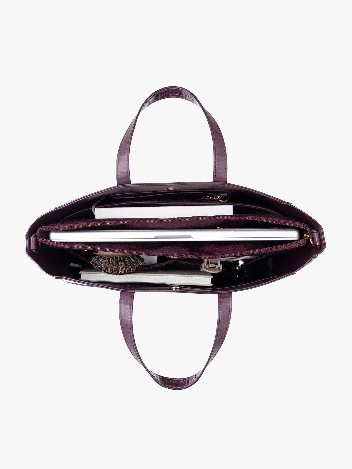 Haven 15 Laptop Tote Bag in Croc-Embossed - Image 9