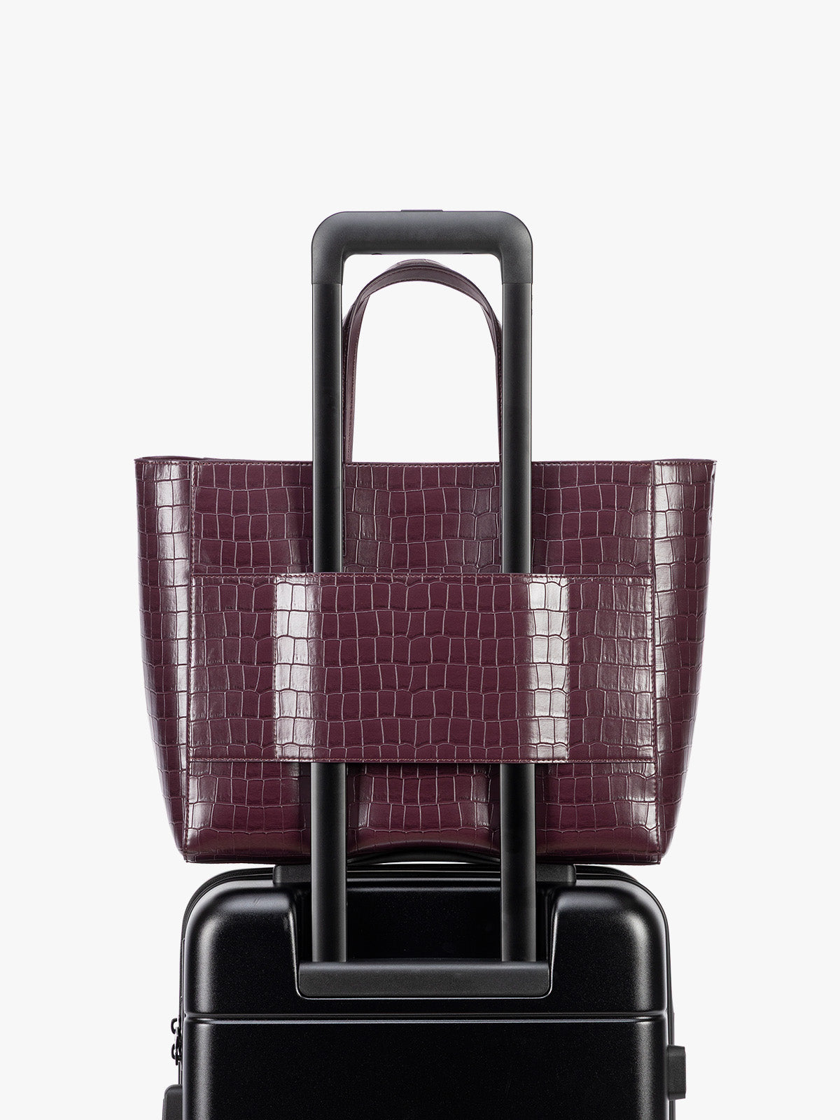 Haven 15 Laptop Tote Bag in Croc-Embossed - Image 13