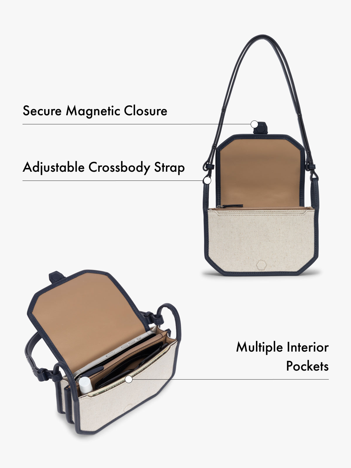 Colette Canvas Crossbody Wallet Bag - Image 19