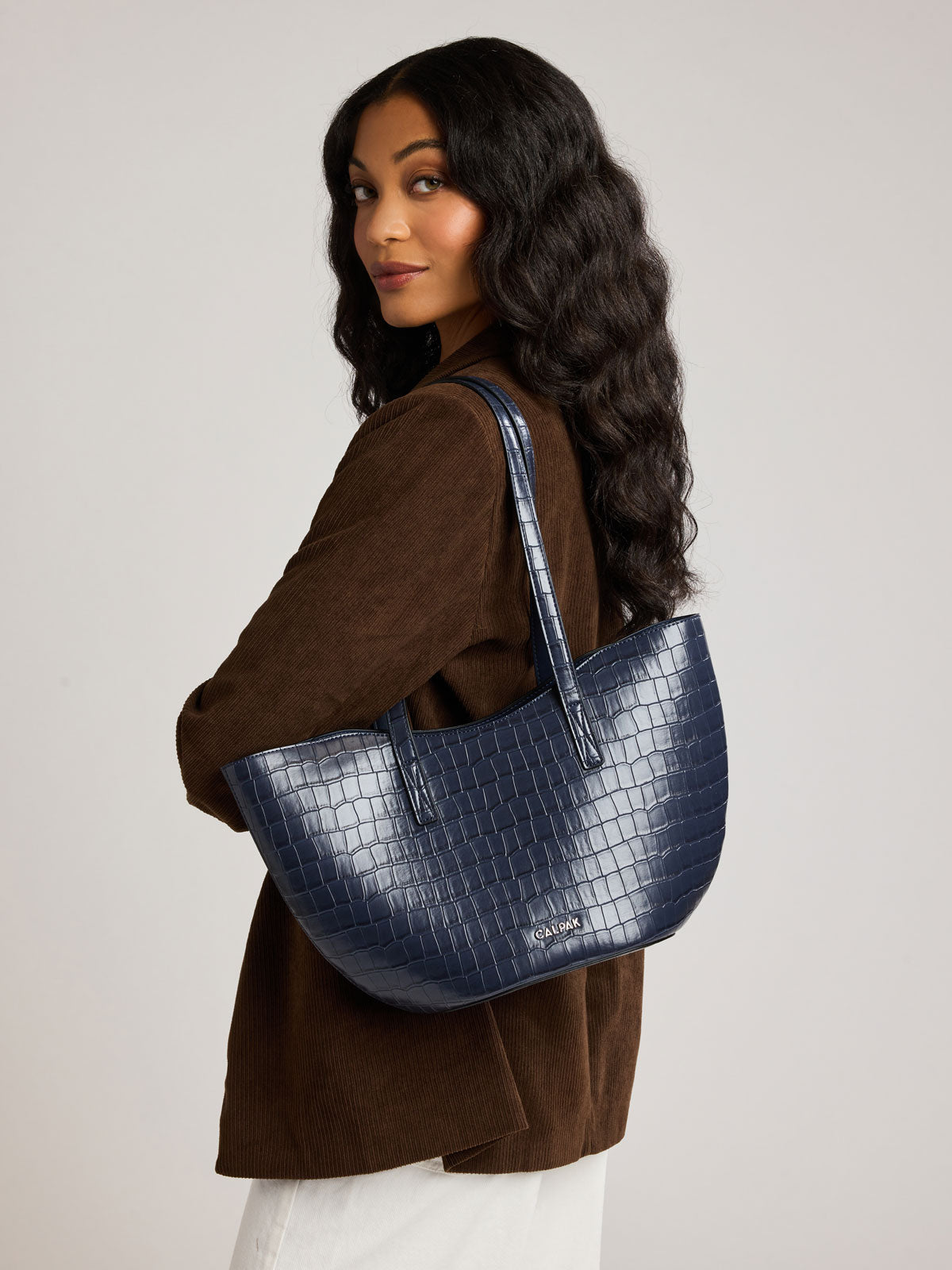 Haven Tulip Tote in Croc-Embossed - Image 7
