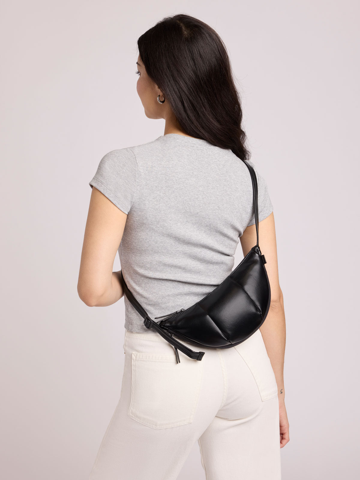 Luka Crescent Bag in Vegan Leather - Image 14