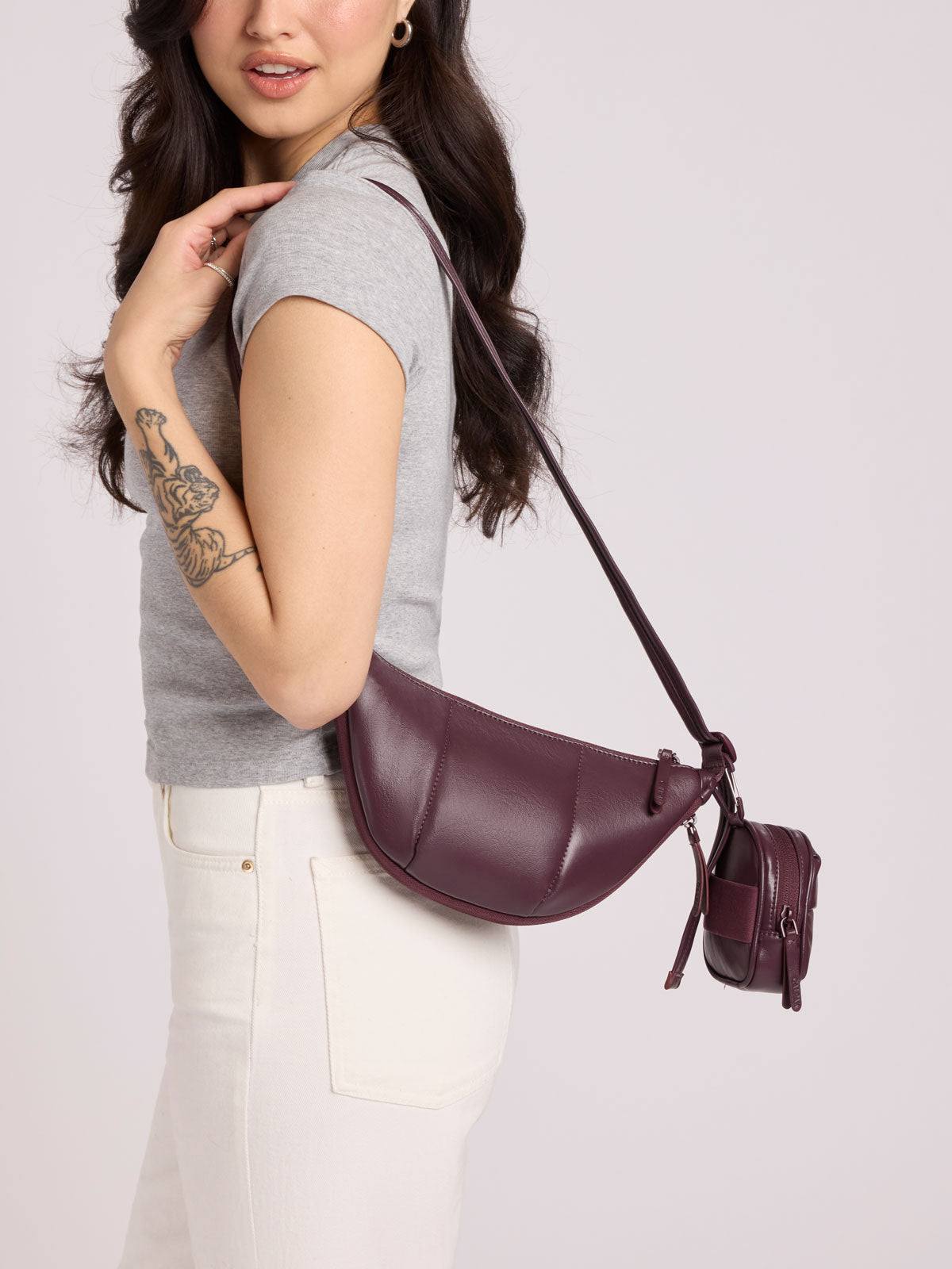 Luka Crescent Bag in Vegan Leather - Image 10