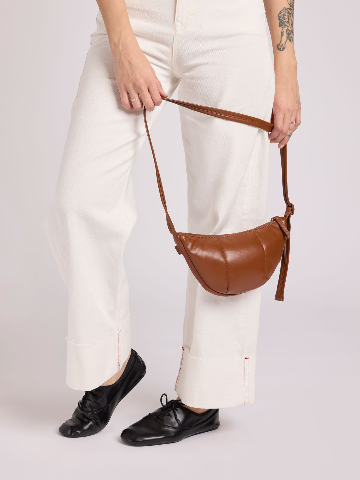Luka Crescent Bag in Vegan Leather - Image 6