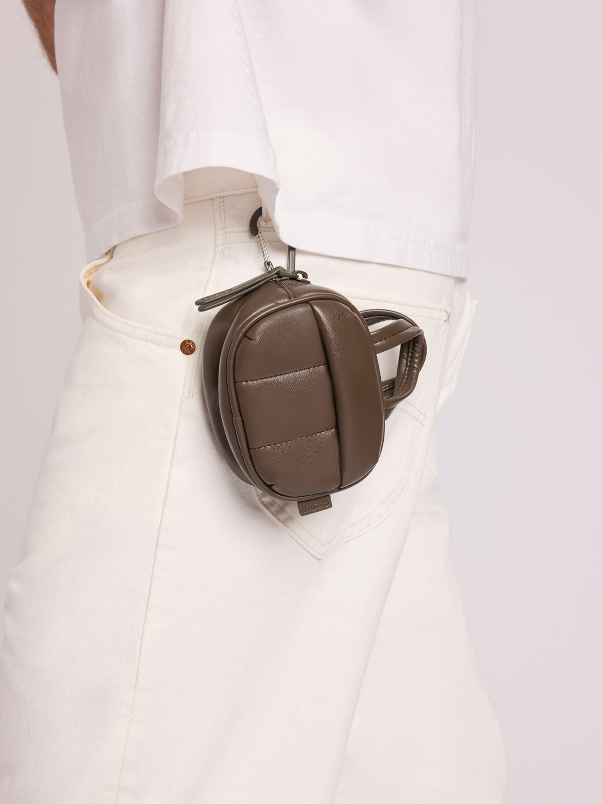 Luka Duffel Zip Bag Charm in Vegan Leather - Image 2