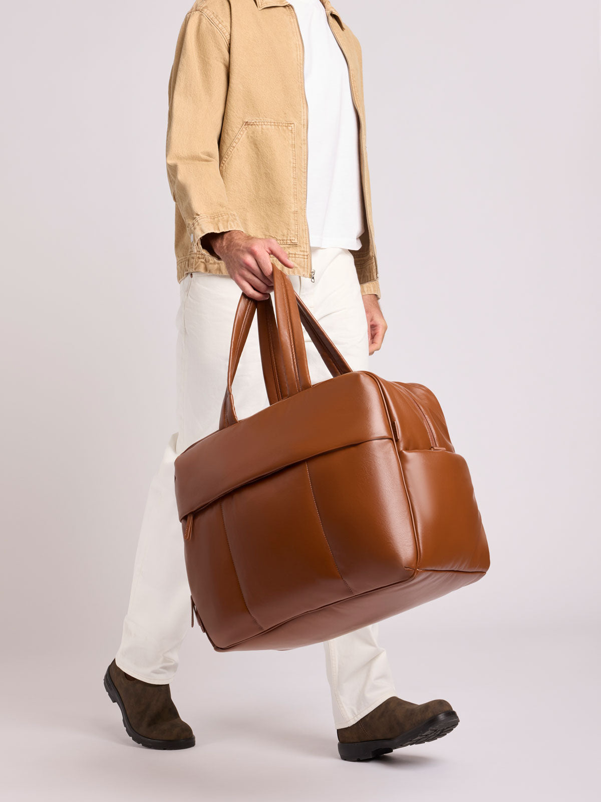 Luka Large Duffel in Vegan Leather - Image 2